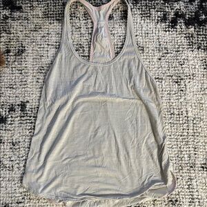 Lululemon Athletica Gray Striped Tank Top